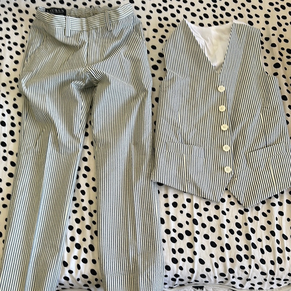 Ralph Lauren Striped Vest and Pants Set